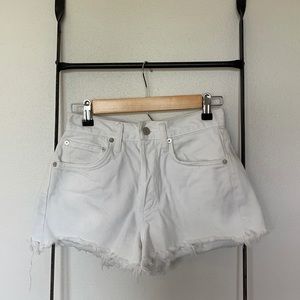 Agolde Parker White Shorts